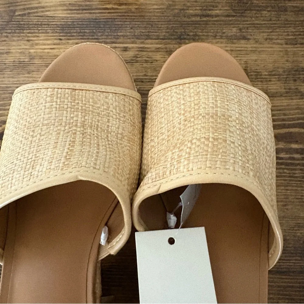 A New Day Ricky Tan Woven Platform Sandals Size‎ 11 - Picture 4 of 7